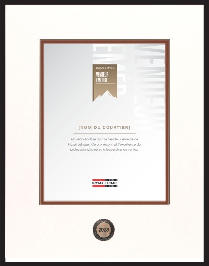 Prix Vendeur émérite MC de Royal LePage MD Prix Vendeur émérite MC de Royal LePage MD